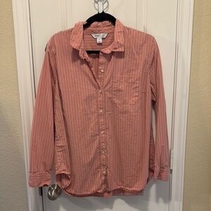 Old Navy Pink Striped Button-Up Shirt